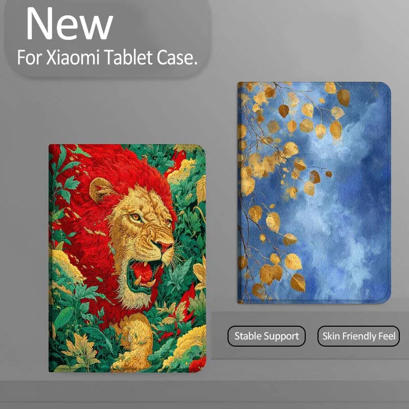 

Golden Leaf Blue Sky Tablet Case For Xiaomi Redmi Mini Pad SE K 2 4 5 6 7 8 2023 2025 11 8.8 11.2 10.1 Pro Gift