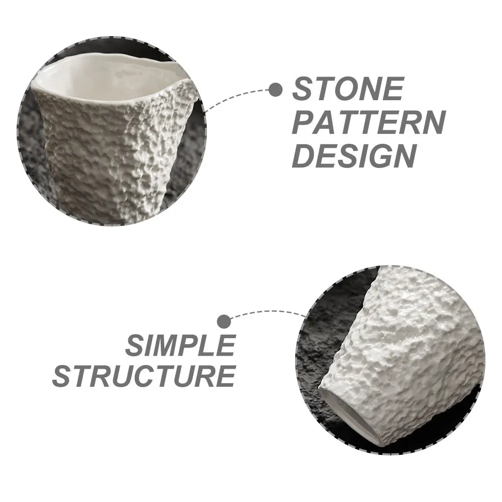 

200Ml Stylish Rock Finish Ceramic Serving Pitcher Multi-Use Gravy Sauce Container for Restaurant Home Hotel Settings