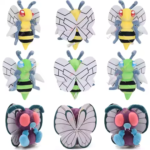 Pokemon Shiny Beedrill Plush Toys Anime Cute Koffing Wooper Hisuian zorua Scizor Kangaskhan Soft Stuffed Peluche Kids Xmas Gifts