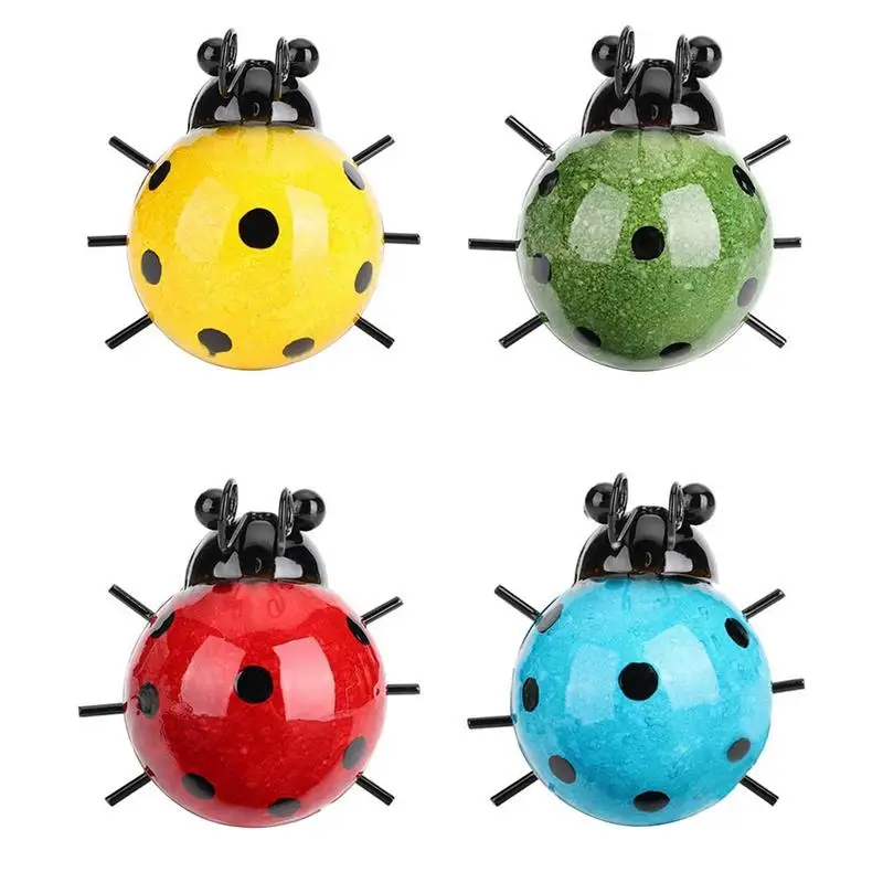 PCS โลหะ Ladybugs รั้วสวน Wall Art ตกแต่งประติมากรรมผนังกลางแจ้ง