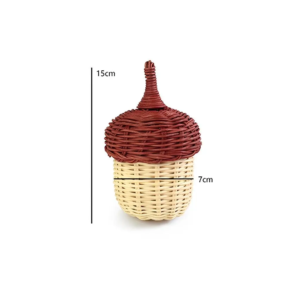 صور الدعائم المنسوجة كوز الصنوبر حقيبة يد كروس خمر كوز الصنوبر الصغير الروطان حقيبة يد للأطفال الصغار