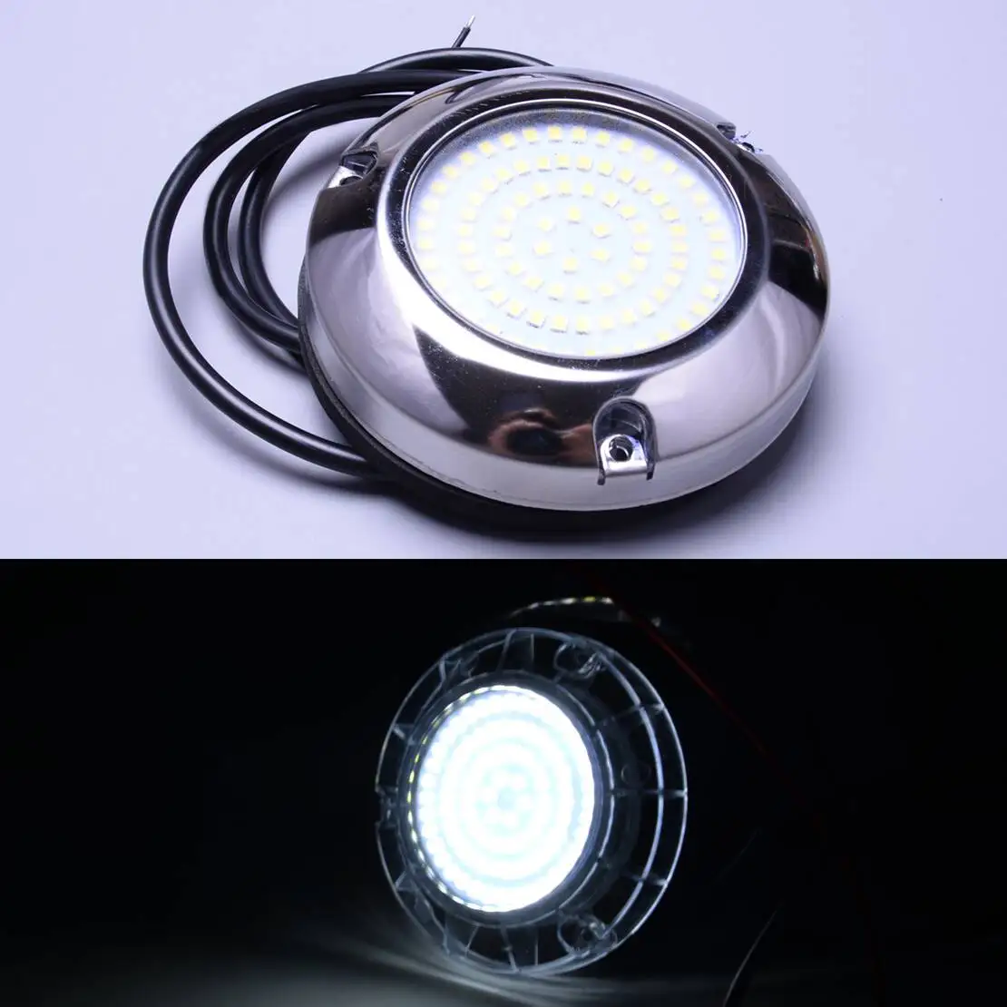 

Universal White Light 90LED Underwater Pontoon Marine Boat Camper trailer Caravan RV Transom Light IP68