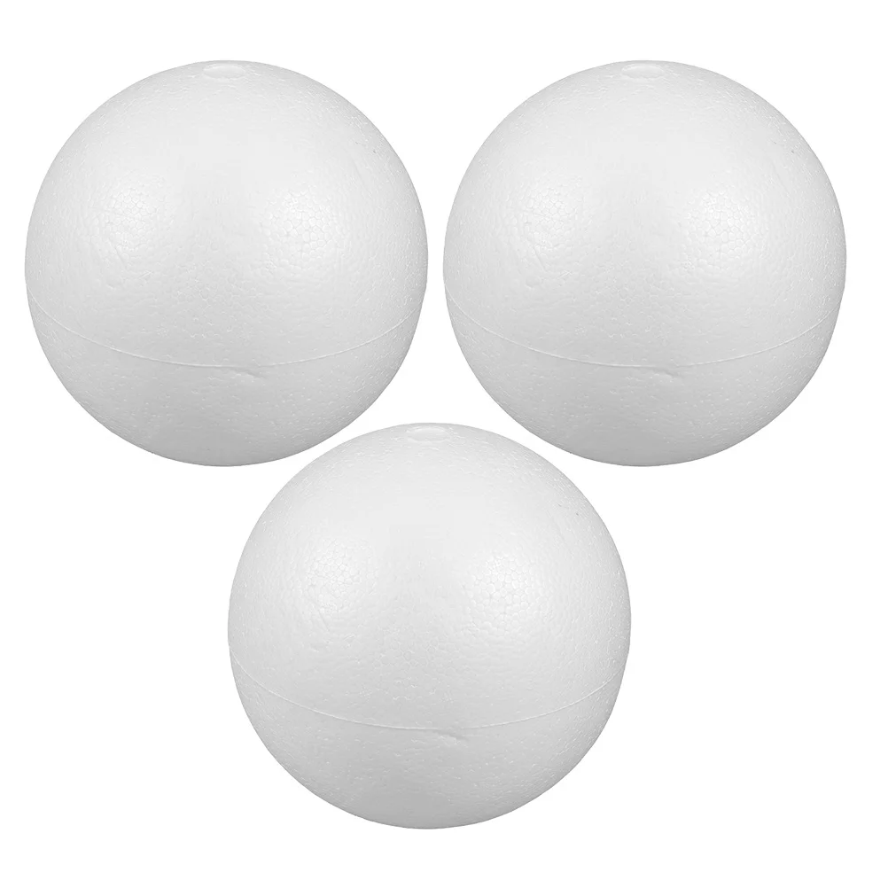 

3Pcs Smooth Foam Balls Unpainted DIY Craft Wedding Decor Showcase Props Small Foam Balls Photo Ornament Ball DIY Accessories