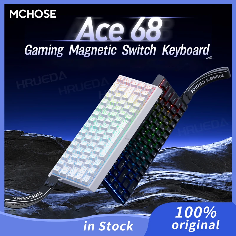 MCHOSE Ace 60 Pro 68 Magnetic Axis Mechanical Keyboard Original 0.01ms Latency RT 0.01mm 128K Gaming Keyboard Customized Esports