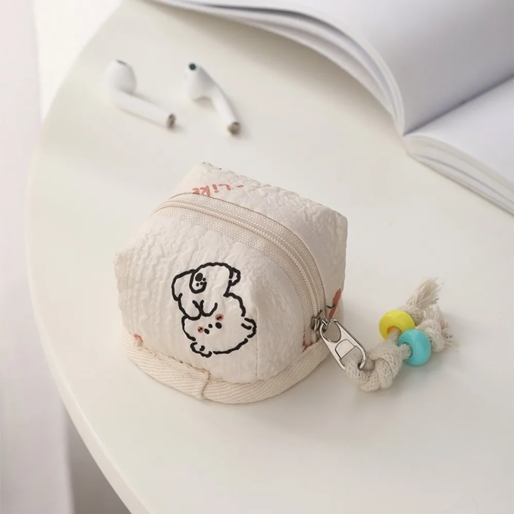 Protective Cover Polyester Zipper Storage Bag Multifunction Portable Earphone Case Cute Zipper Pouch Coins Storage