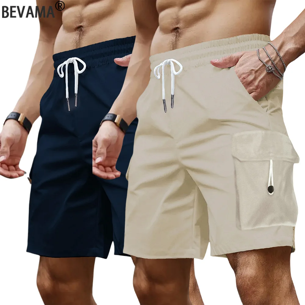 

Men's Cargo Shorts Loose Large Size Multi-Pocket Overalls Summer Breathable Elastic Waist Cool Pant Male Quick-drying Short