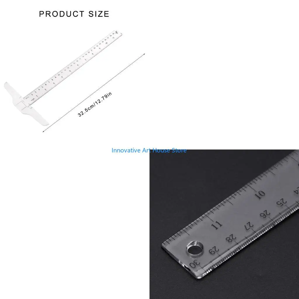 E1PC Scrapbooking Measuring Drawing Tools Handtool In Both Inches And Metric Rulers