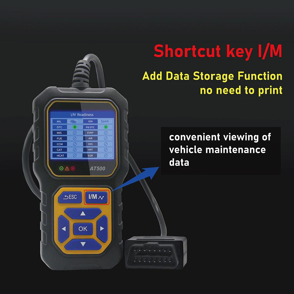 AT500 Automotive OBD Troubleshooter Code Reader Automotive Troubleshooting Tools