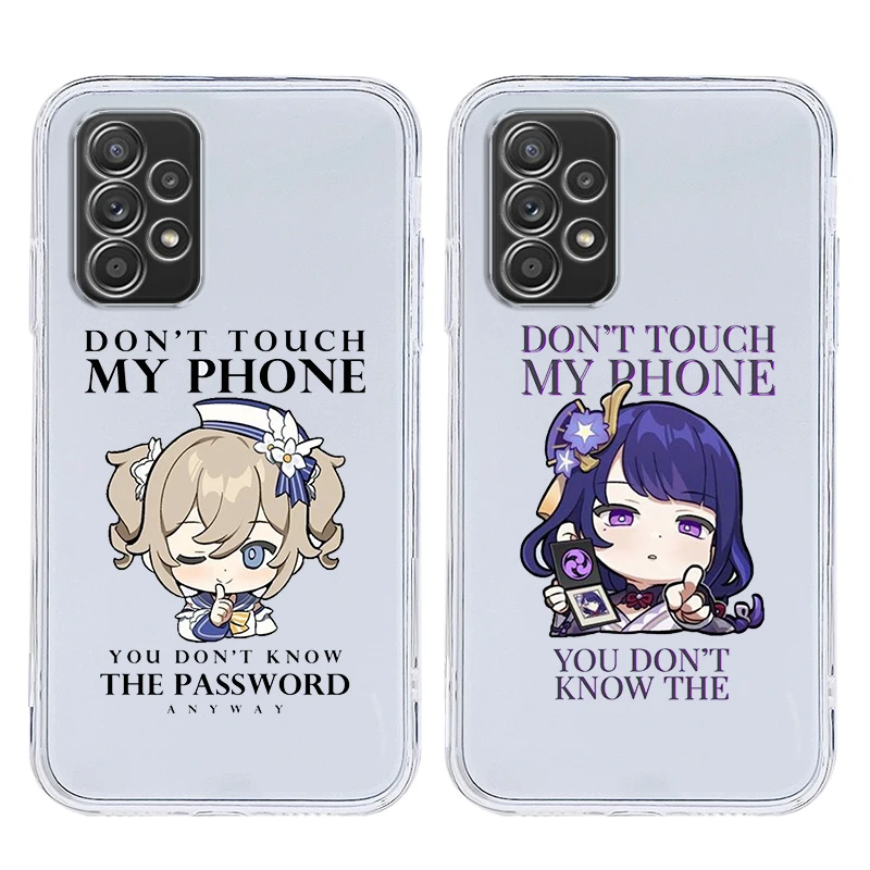 Genshin Impact Cartoon Role Case For Samsung A37 A57 A15 A13 A35 A55 A51 A71 A41 A05 A17 A23 A25 A33 A53 A73 5G A07 4G Cover