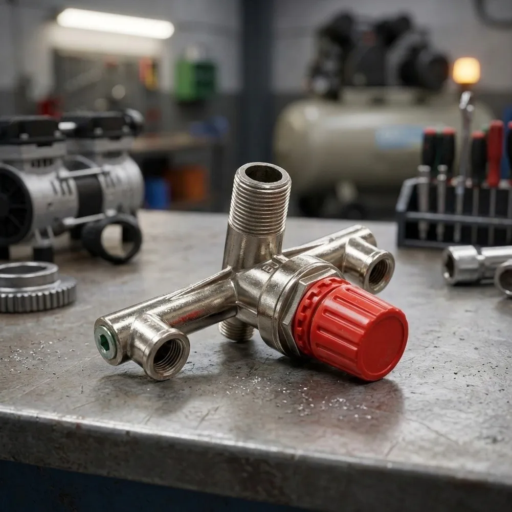 for Double Outlet Tube Regulator Valve for Piston Air Compressor Featuring for v Ring Seal and Improved Air Flow Characteristics