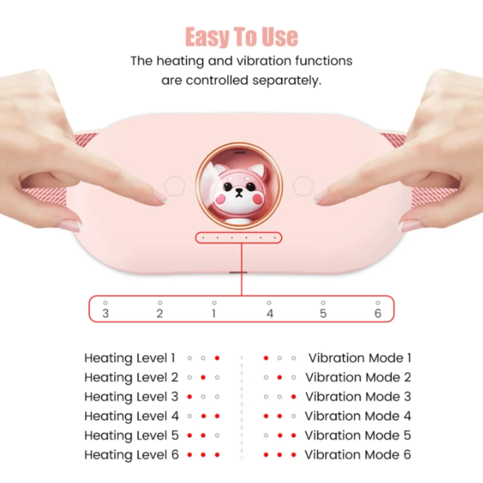 

Menstrual Anti cold and warm heart Massage Heat Period Pain Relief Portable Warming Belt Thermal Massager Stomach Heating Belt