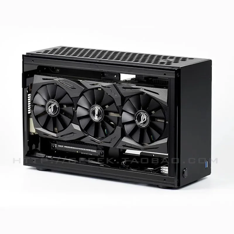 

GEEK A50S Mini ITX Case - Corsair PC Compatible, SFX PSU Supported, Transparent Gaming Chassis