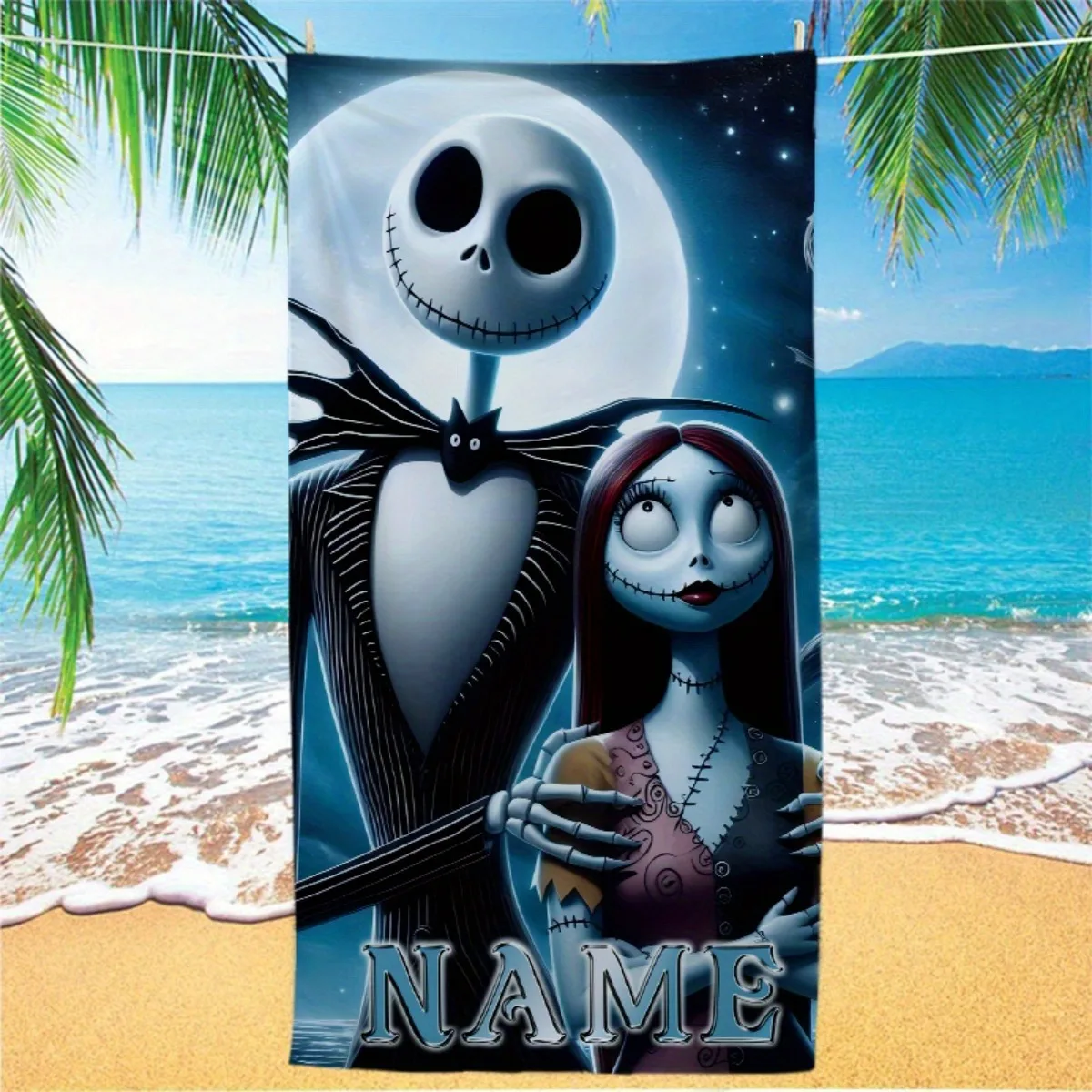 

Personalized The Nightmare Before Christmas Beach Towel Suitable for beach towels, towels, bath towels