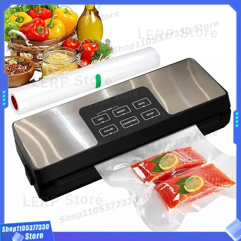 High Power Wet Dry Food Vacuum Sealer Machine Automatic Plastic Bag Sealing Device For Kitchen Storage Fresh Keeping Tool