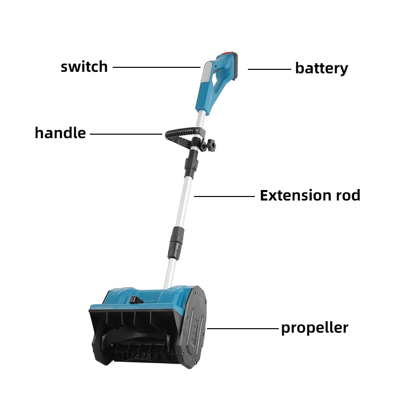 آلة رمي الثلج الكهربائية في الهواء الطلق المحمولة محراث الثلج القابلة للطي على الطرق الصغيرة آلة رمي الثلج مكنسة الثلج #1