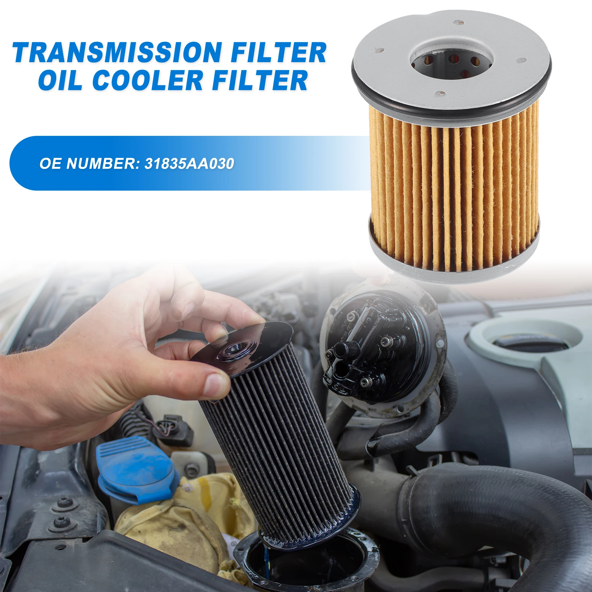 UXCELL 4EAT Automatic Transmission Oil Filter CVT Oil Cooler Filter Fit for Subaru Ascent 2019-2024 No.31835AA030