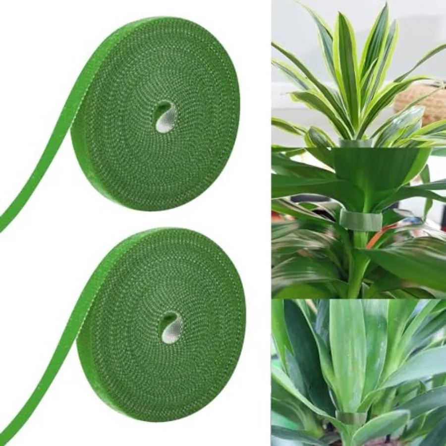 

2Pcs Green Plant Tape 10ft Adjustable Garden Ties for Climbing Plants Outdoor Plant Support Structures
