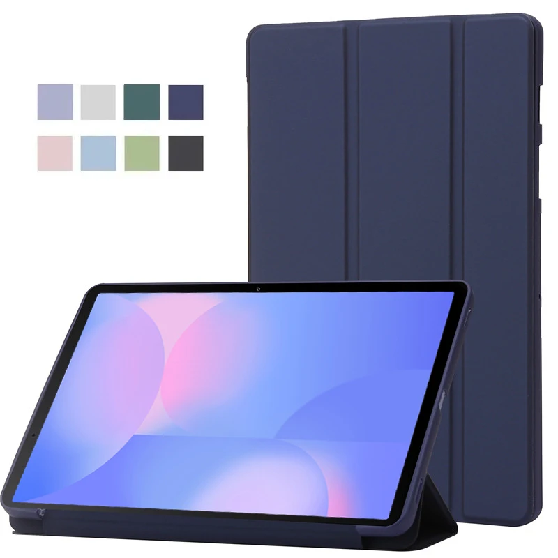 

Чехол для Samsung Tab S10 FE Plus Trifold из искусственной кожи, мягкая задняя подставка из ТПУ, чехол для планшета Funda для Galaxy Tab S10 Fe Plus 13,1 дюйма