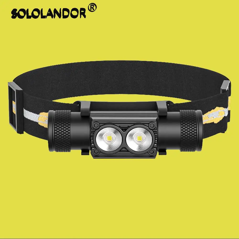 HD25 White LED Memory Headlamp 1000 lumen Powerful Headlight Type C USB 18650 Head Torch for Camping Hunting Flash Night Lamp