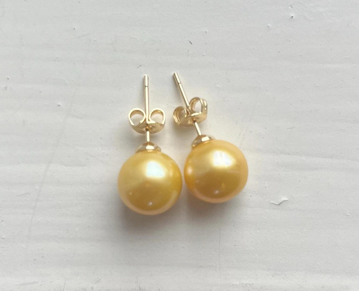 

Классические серьги AAAA10-11 мм, круглые серьги с натуральным жемчугом Южного моря, золото 14 карат