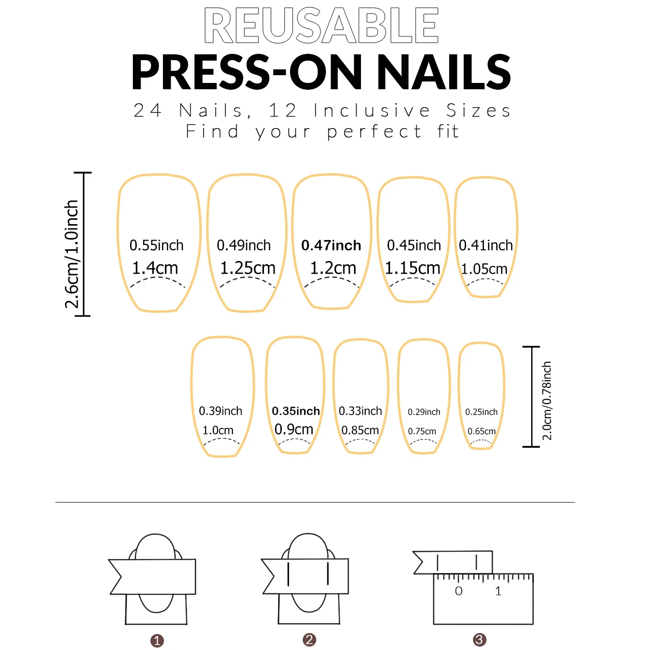 24 قطعة قم بترقية مظرتك على الفور باستخدام مجموعة أظافر صناعية متدرجة باللونين الوردي والأبيض قطعة واحدة من مبرد الأظافر ومجموعة ملصقات غراء الأظافر