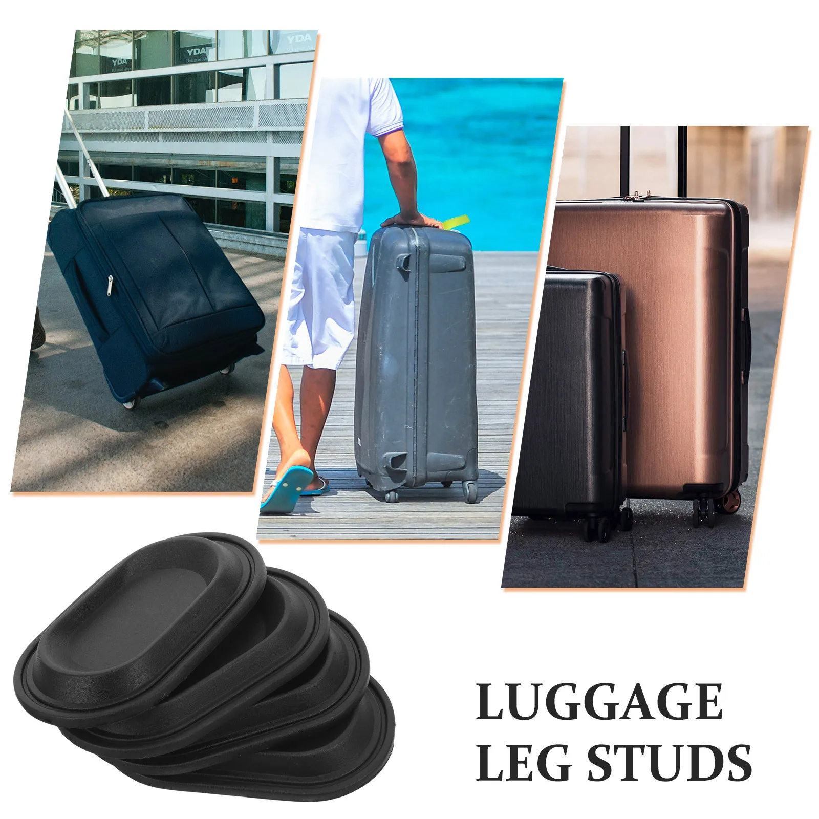 

4Pcs Replacement Plastic Luggage Feet Pads Stable Suitcase Bottom Stand Feet for Luggage Repair Parts Suitcase Foot