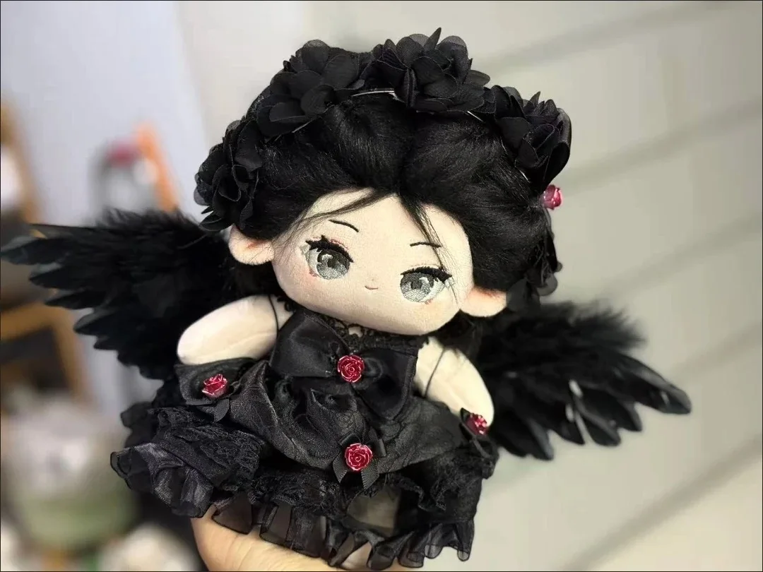 20cm Cotton Doll Clothes Outfit Cute Angel Devil Doll Clothes Feather Angel Wing Decoration Doll Suit Full Set Toy Accessories