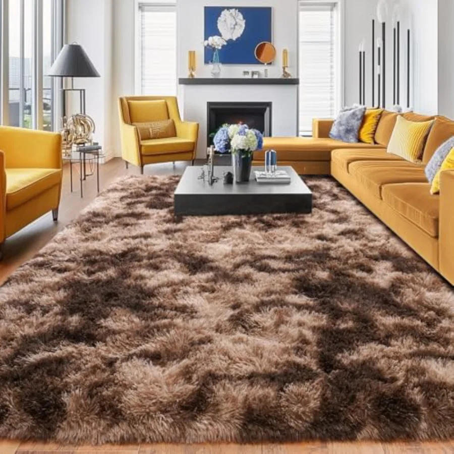 

Rugs for Living Room 9x12, Soft Shaggy Modern Shag Area Rug for Bedroom, Upgrade Non-Slip Plush Fluffy Carpet for Boys Girls Ro