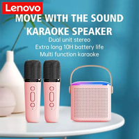 Lenovo Y1 Wireless Microphones Karaoke Machine DSP System Bluetooth 5.3 PA Speaker HIFI Stereo Surround RGB Colorful LED Light