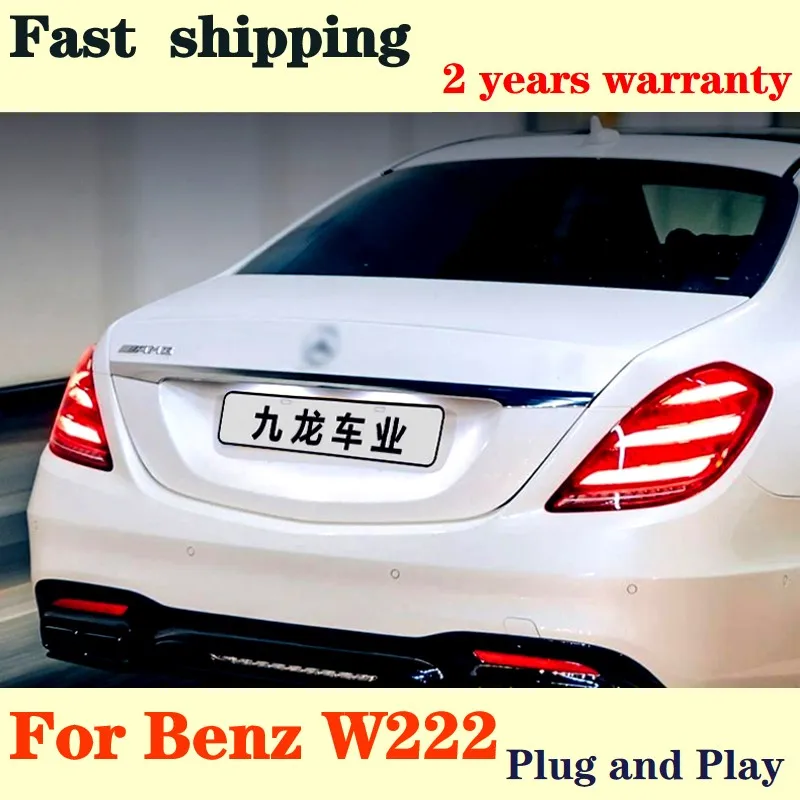

Tail Lights For Benz W222 2014-2018 S Class LED Taillights S320 S350 S400 Dynamic Turn Signal Rear Highlight Lamp Accessories