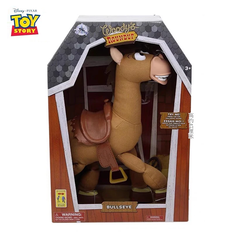 

Original Disney Animation Toy Story Woody Sheriff Bath Red Heart Horse Interactive Sound Model Plush Toy Children Birthday Gifts