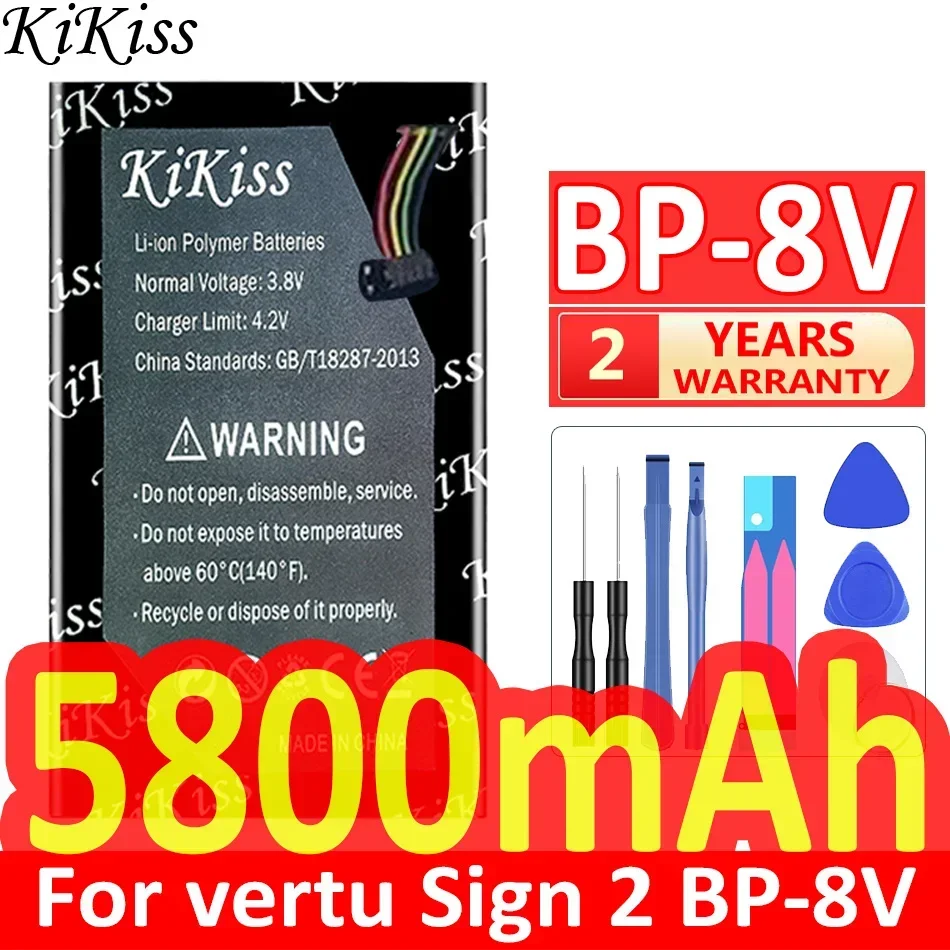 

Аккумулятор KiKiss 5800 мАч для знака vertu 2 BP-8V Sign2