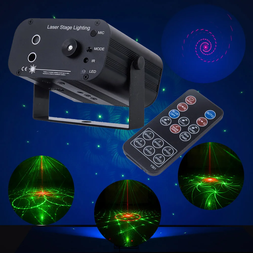 Disco Laser Projector Lights for Christmas holiday sounds/remoter control laser system light RGB led stage lighting effect