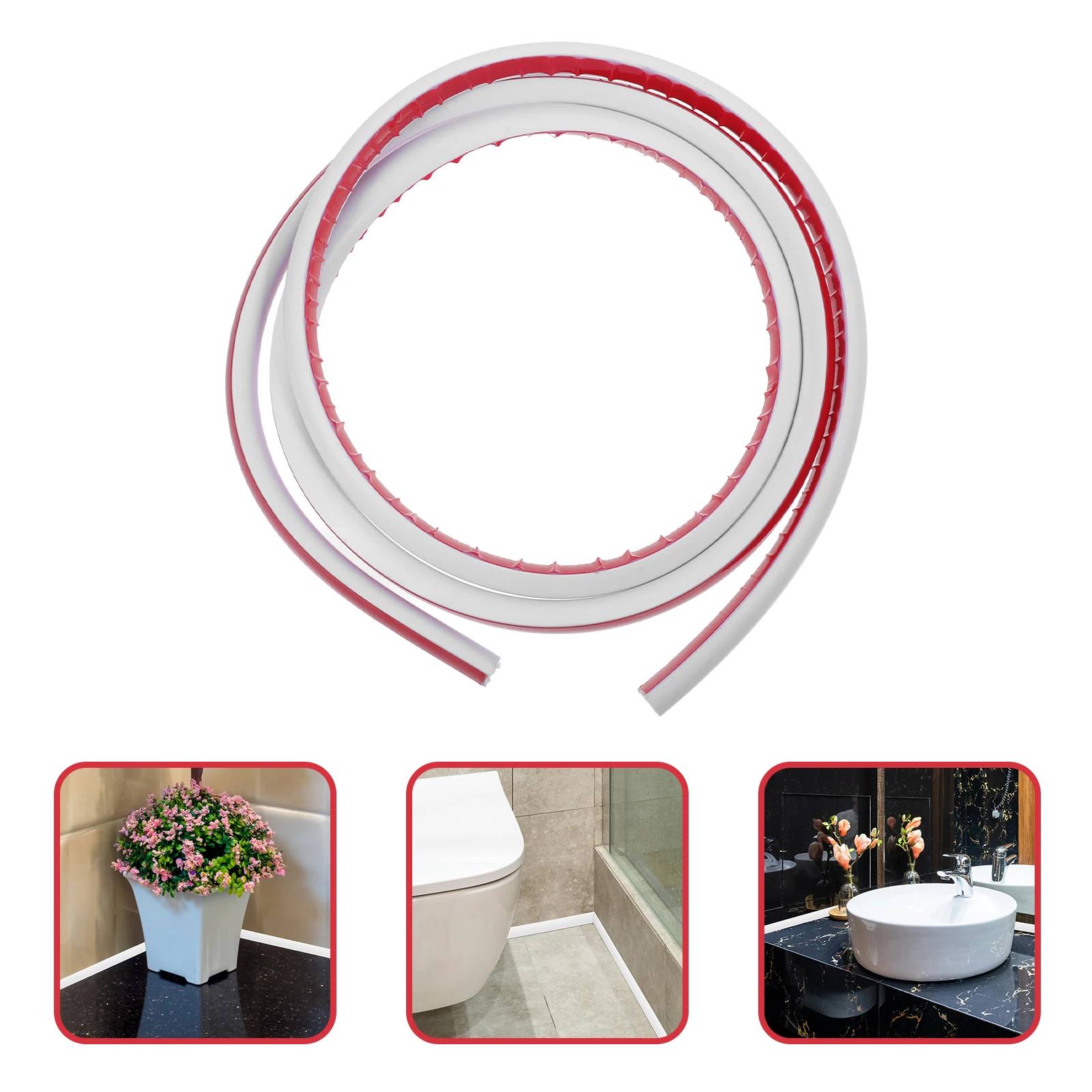 

2M Pvc Wall Corner Trim Decorative Edge Molding For Bathroom Bathtub Splash Guard Water Stopper Self-Adhesive Peel Stick