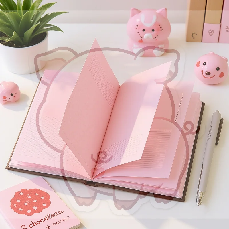 Travel Notebook Journal - Strawberry Chocolate Notebook A6 - Cute