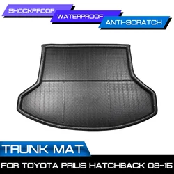 Car Floor Mat Carpet For Toyota Prius Hatchback 2008 2009 2010 2011-2015 Rear Trunk Anti-mud Cover
