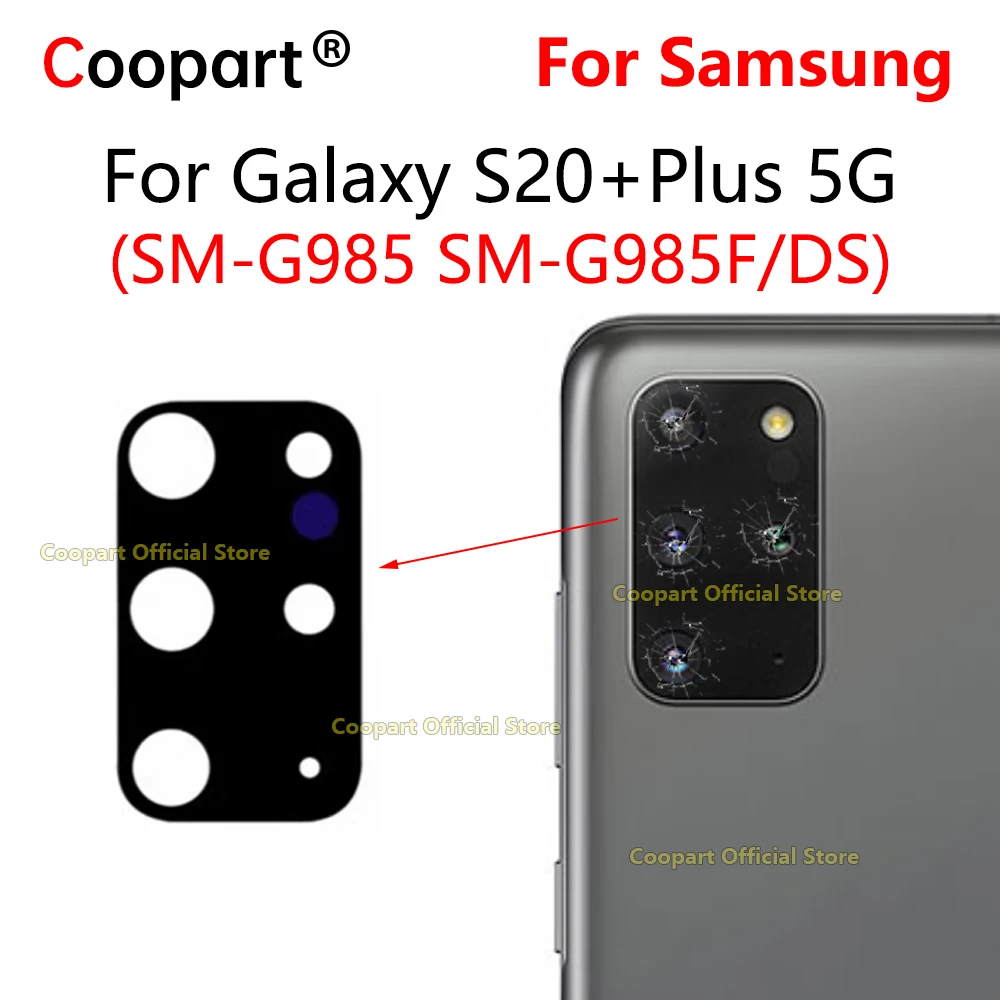 Rear Back Camera Glass Lens For Samsung Galaxy S20 Plus S20+ 5G SM-G985 SM-G985F/DS With Adhesive Sticker
