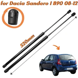 Puntales de maletero para Sandero I B90 Hatchback 2008-2012, soporte de elevación de maletero, amortiguadores, cantidad (2)