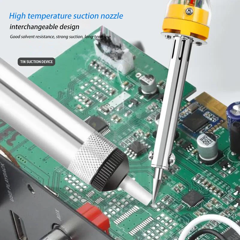 Bomba de dessoldagem poderosa, sucção de lata, ferro de solda a vácuo, pistola de dessoldagem, remoção de caneta, ferramentas de soldagem manual, imperdível