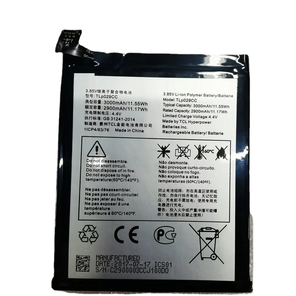 New TLP029CC Battery for Alcatel One 3V 5099Y 5099A 5099D 5099U 5099I A30 Fierce Plus Mobile Phone