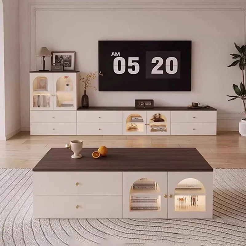 Luxury Glamour Tv Stands With Drawers Beauty Unique Minimalist Tv Stands Classic Designer Mueble Salón Tv Furniture For Home