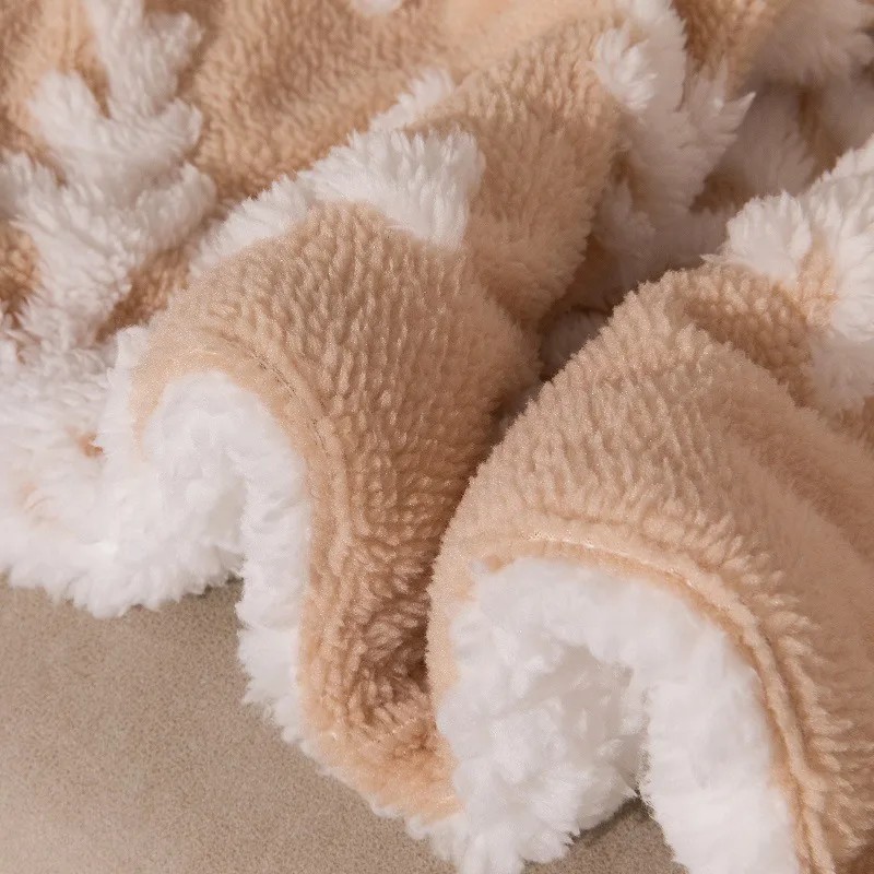 Lamb Fleece Blanket Thickened Blanket Double-layer Shu Cotton Velvet Christmas Bed Sheet Sofa Blanket