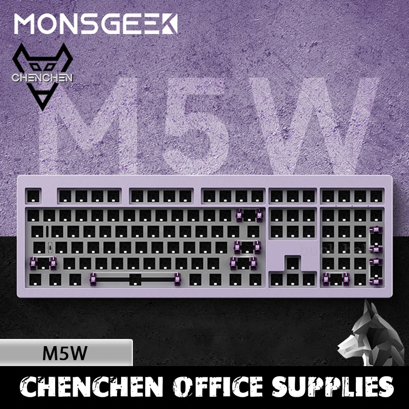 Monsgeek M5w Mechanical Keyboard Kit Three Mode Aluminum Alloy Rgb Gamer Custom Keyboard Hot Swap Gasket Gaming Office Keyboards