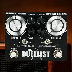 XIAO Guitar Pedal, New Version King Tone Duellist OVERDRIVE Distortion Effect Pedal, Classic Distortion Pedal, Black, True Bypas