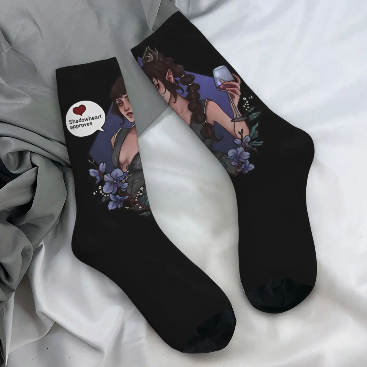 Baldurs Gate 3 Shadowheart Bootleg Socks Retro Stockings Winter Anti-Slip Couple Socks Comfortable Pattern Outdoor Sports Socks