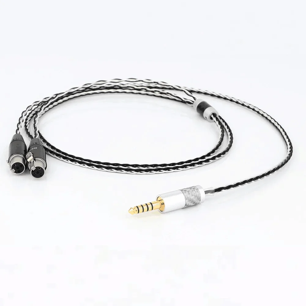 4.4MM Balanced Silver Plated Earphone Headphone Upgrade Cable for Audeze LCD-3 LCD3 LCD-2 LCD2 LCD-4