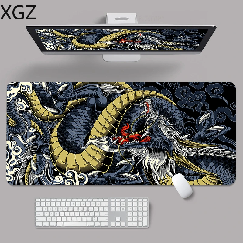 XXL Dragon Element MousePads Oriental Legend Gaming Mousemats Large Mousepad Gamer Rubber Mat Company Desk Pad