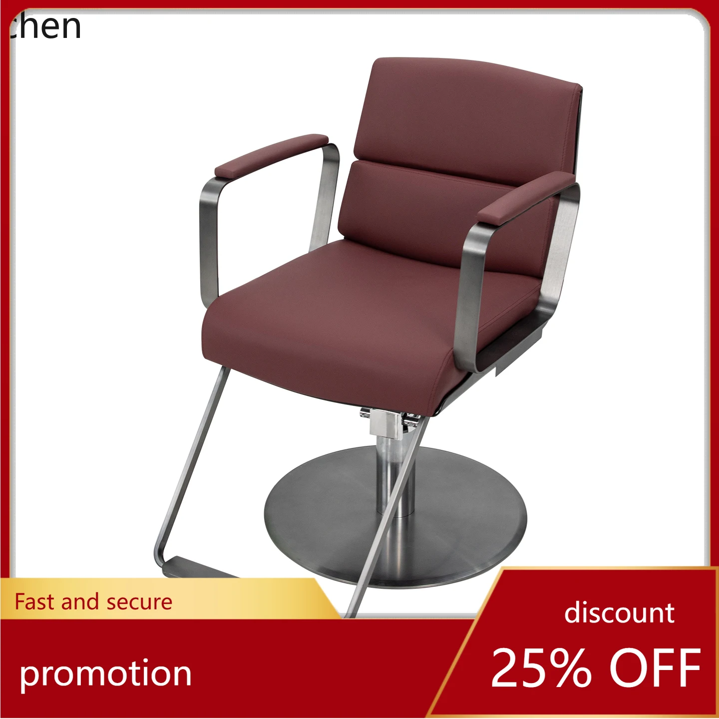 

CZ Chair for Hair Salon, Adjustable Haircut Chair, Perm and Dye Area Stool