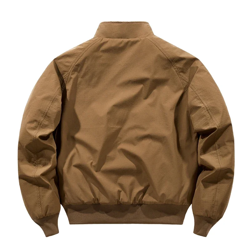 Winter Men Casual Parkas Cotton Padded Bomber Coat Stand Collar Wind Resistant Daily Working Outdoor Cargo Jacket 9606