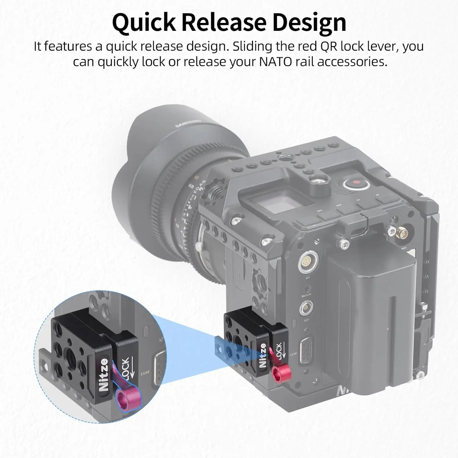 Nitze QR NATO Rail Clamp Mount Adapter with 1/4